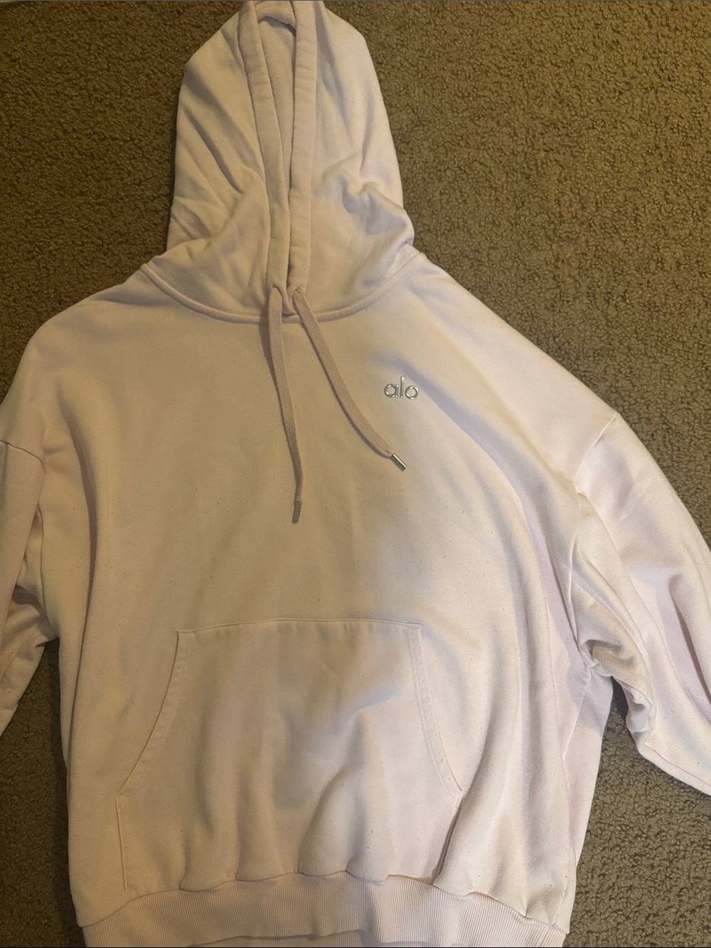 Alo yoga hoodie in light pink